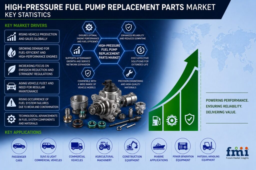 High-Pressure Fuel Pump Replacement Parts Market to Reach USD 3.02 Billion by 2036 as Aging GDI and Diesel Vehicle Fleets Drive Aftermarket Demand