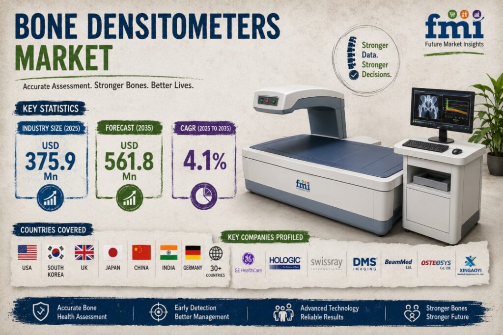 Global Bone Densitometers Market to Reach USD 584.8 Million by 2036, Driven by Hospital Modernization and Enterprise Imaging Integration