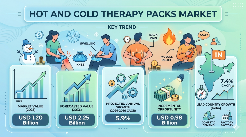 Hot and Cold Therapy Packs Market to Reach USD 2.25 Billion by 2036 Amid Rising Demand for Non-Invasive Pain Management Solutions