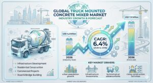 Truck Mounted Concrete Mixer Market to Reach USD 7.8 Billion by 2036 Amid Fleet Modernization Trends