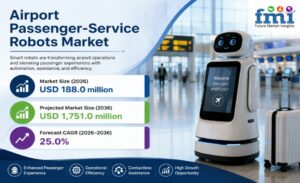 Airport Passenger-Service Robots Market to Reach USD 1,751.0 million by 2036 at 25% CAGR