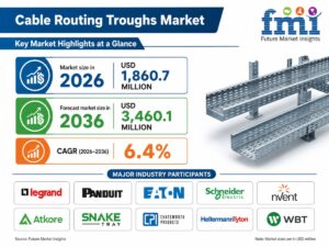 Cable Routing Troughs Market Size to Reach USD 3,460.1 Million by 2036 as AI Data Center Expansion, Industrial Automation, and Digital Infrastructure Investments Accelerate, Says FMI