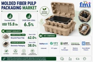 Molded Fiber Pulp Packaging Market: Recycled Paper Pulp 62% and Electronics Packaging 38% Market Share | Industry Analysis By 2036