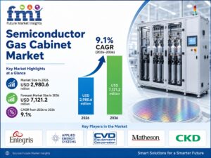 Semiconductor Gas Cabinet Market Size to Reach USD 7,121.2 Million by 2036 as Fab Expansion, Toxic Gas Handling, and Automation Demand Accelerate, Says FMI