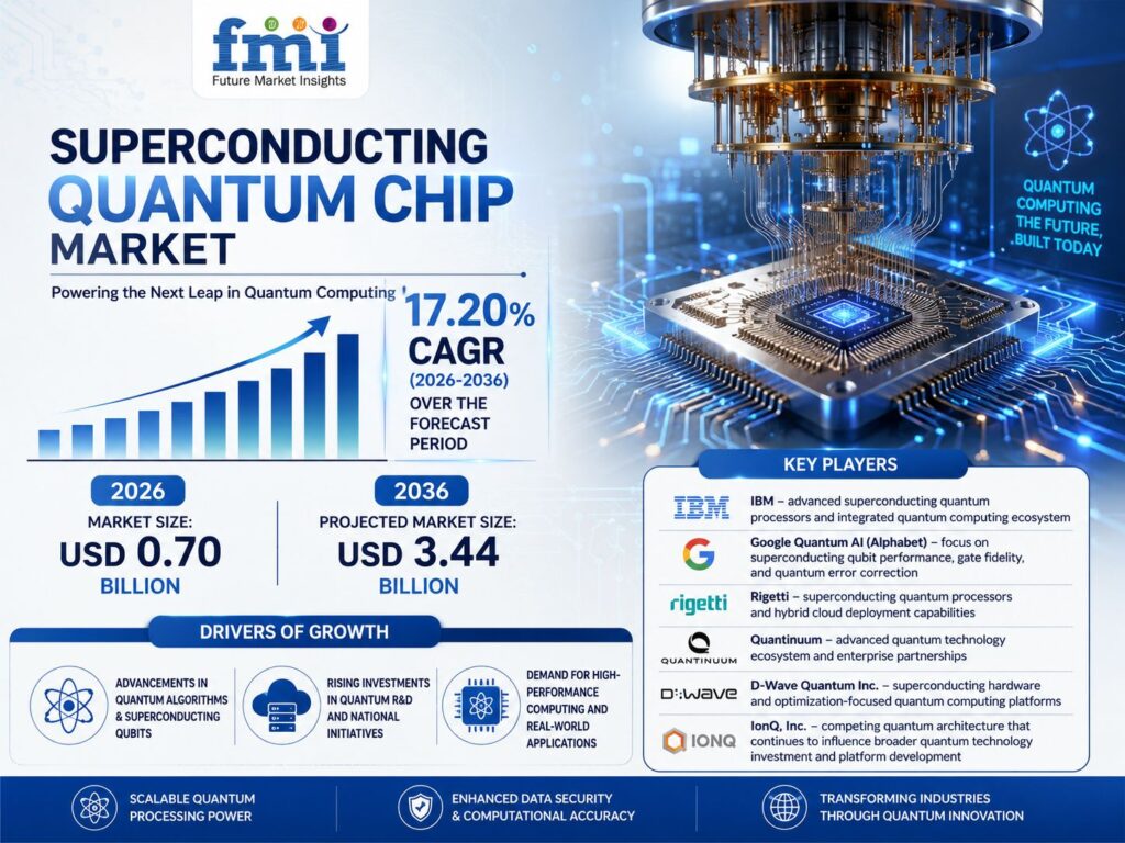 Superconducting Quantum Chip Market to Reach USD 3.44 Billion by 2036 as Quantum Computing Commercialization Accelerates