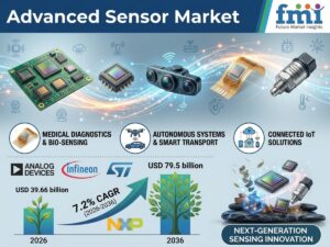 Advanced Sensor Market to Reach USD 79.5 Billion by 2036 as Healthcare, Automotive, and Industrial Automation Drive Demand