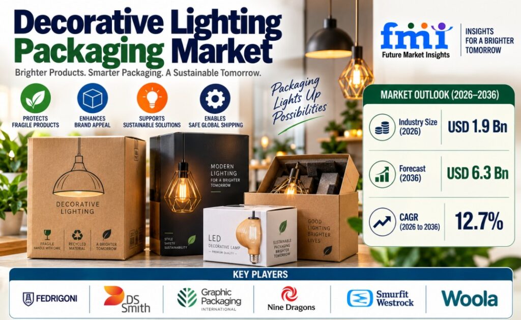 Decorative Lighting Packaging Market to Reach USD 6.3 Billion by 2036 as E-commerce and Sustainable Packaging Drive Demand
