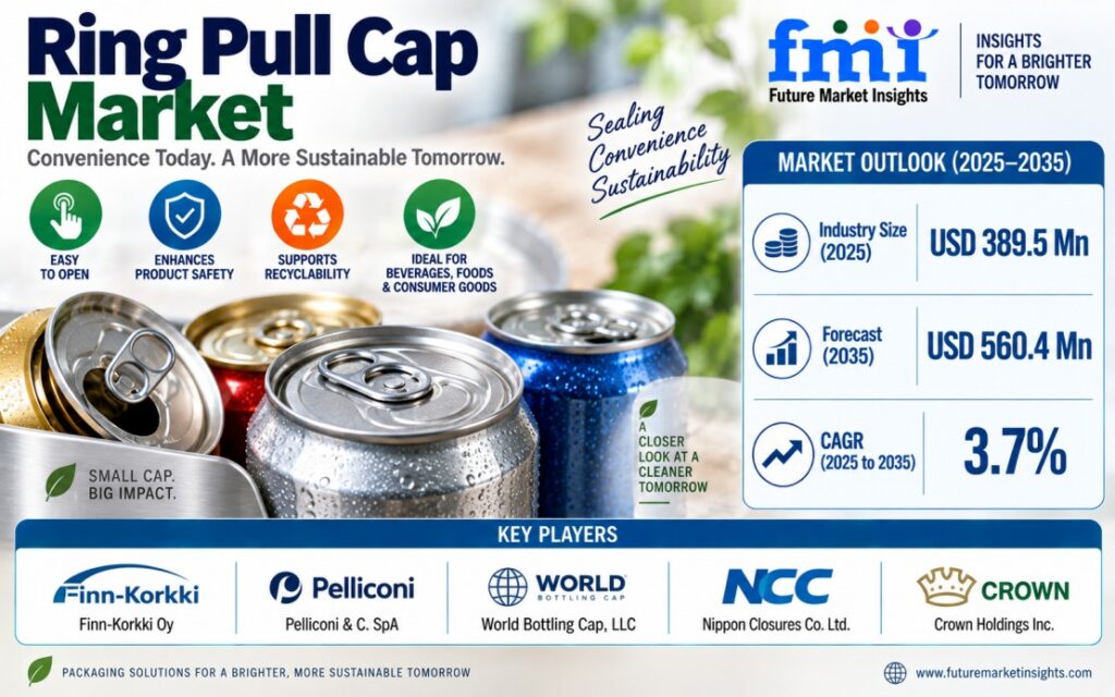 Ring Pull Cap Market to Reach USD 560.4 Million by 2035 as Beverage Consumption, Convenience Packaging and Material Innovation Drive Demand