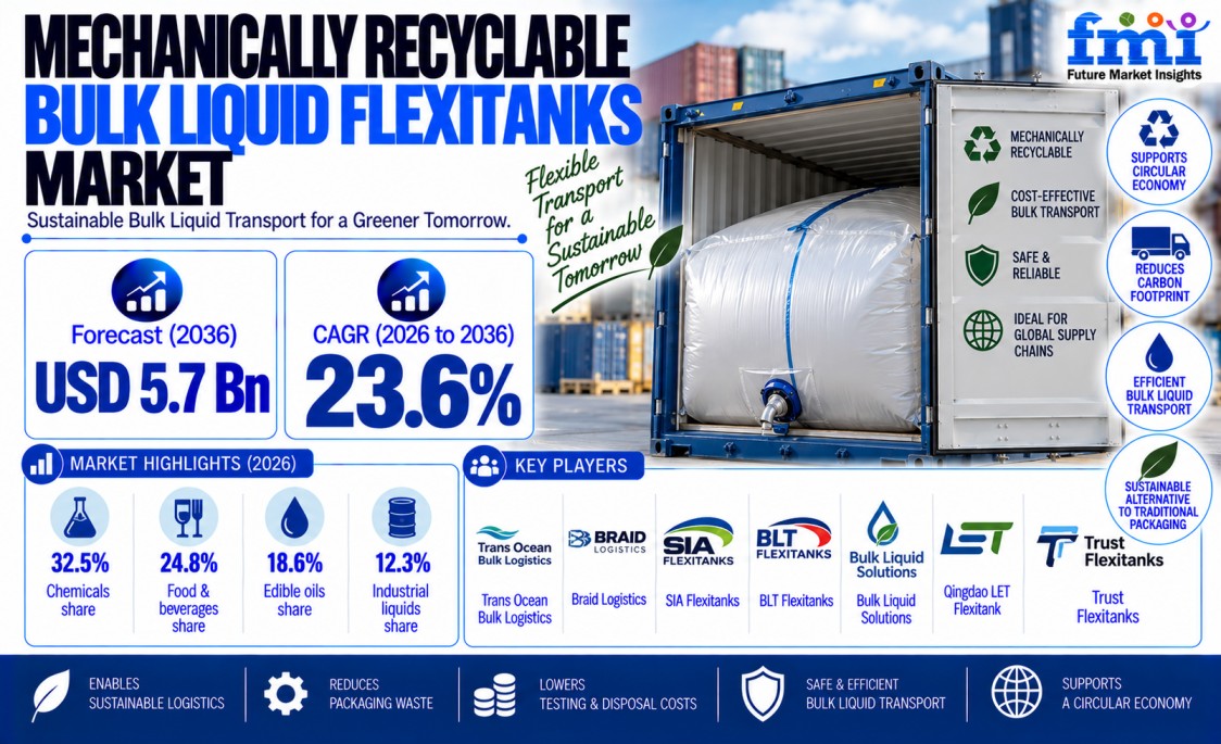 Mechanically Recyclable Bulk Liquid Flexitanks Market to Reach USD 5.7 Billion by 2036 | Logistics Moves Toward Mono-Polymer Containment