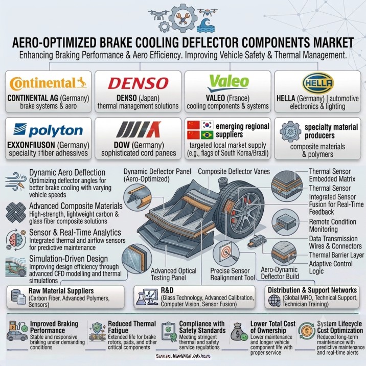 Aero-Optimized Brake Cooling Deflector Components Market