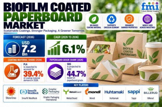 Biofilm Coated Paperboard Market to Reach USD 7.2 Billion by 2036, South Korea – CAGR 7.4%, Japan – CAGR 7.1%, Australia – CAGR 6.8%