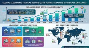 Electronic Medical Record Market to Reach USD 34.34 Billion by 2034 at 6.2% CAGR
