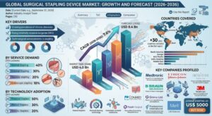 Surgical Stapling Device Market to Reach USD 8.37 Billion by 2036 at 7.6% CAGR