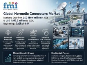 Hermetic Connectors Market to Reach USD 1,893.2 Million by 2036, United Kingdom – CAGR 6.6%, France – CAGR 6.2%, United States – CAGR 5.9%